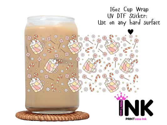Winter UVDTF100712 UV DTF Sticker | Ready to Apply Decal | Waterproof Permanent Sticker for Tumblers, Cups, Laptops, and More| Tumbler Cup Decal 4" UV DTF  Sticker