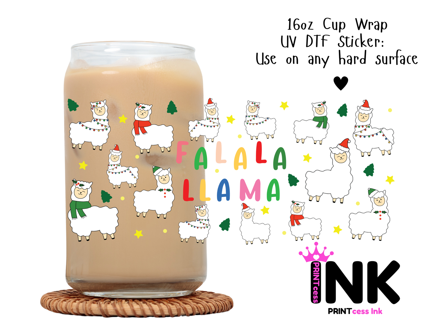 Winter UVDTF100707 UV DTF Sticker | Ready to Apply Decal | Waterproof Permanent Sticker for Tumblers, Cups, Laptops, and More| Tumbler Cup Decal 4" UV DTF  Sticker