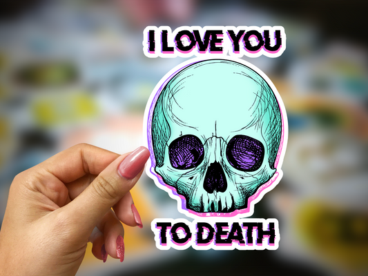 Cute Halloween Sticker | Halloween Sticker | to death | Glossy sticker | gift for halloween, kids, children DS100242