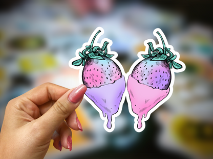 Cute Halloween Sticker | Halloween Sticker | strawberry | Glossy sticker | gift for halloween, kids, children DS100244