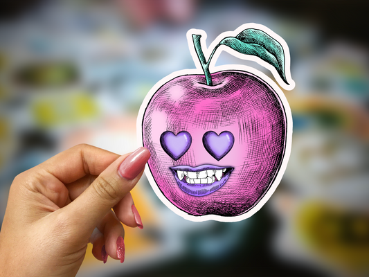 Cute Halloween Sticker | Halloween Sticker | apple | Glossy sticker | gift for halloween, kids, children DS100243