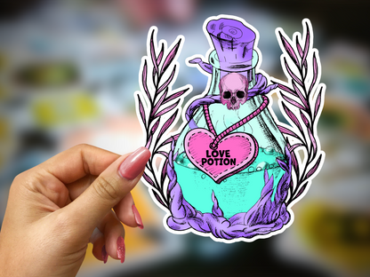 Cute Halloween Sticker | Halloween Sticker | love potion | Glossy sticker | gift for halloween, kids, children DS100245