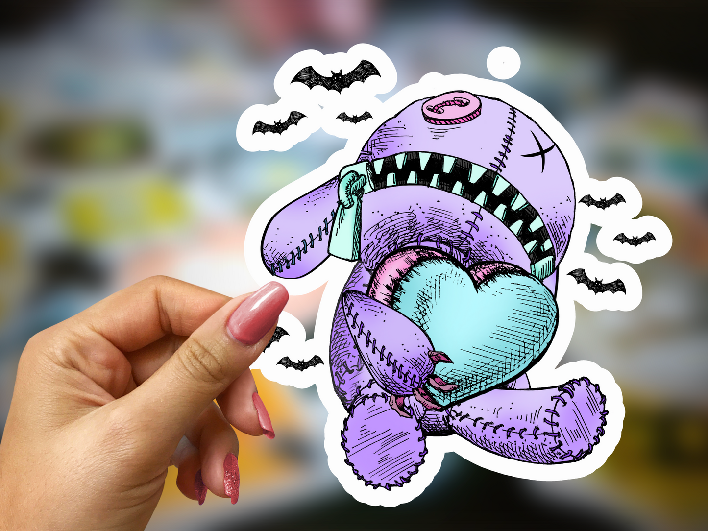 Cute Halloween Sticker | Halloween Sticker | Monster | Glossy sticker | gift for halloween, kids, children DS100241