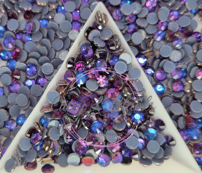 Purple Velvet Glass Hotfix Rhinestones | Shirt rhinestones | Bling 3MM-SS12 | 4MM-SS16 |5MM-SS20 | Apparel Stones