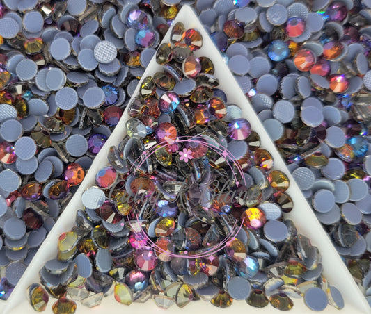 Blue Volcanic Glass Hotfix Rhinestones | Shirt rhinestones | Bling 3MM-SS12 | 4MM-SS16 |5MM-SS20 | Apparel Stones