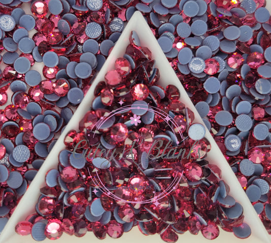 Rose Glass Hotfix Rhinestones | Shirt rhinestones | Bling 3MM-SS12 | 4MM-SS16 |5MM-SS20 | Apparel Stones