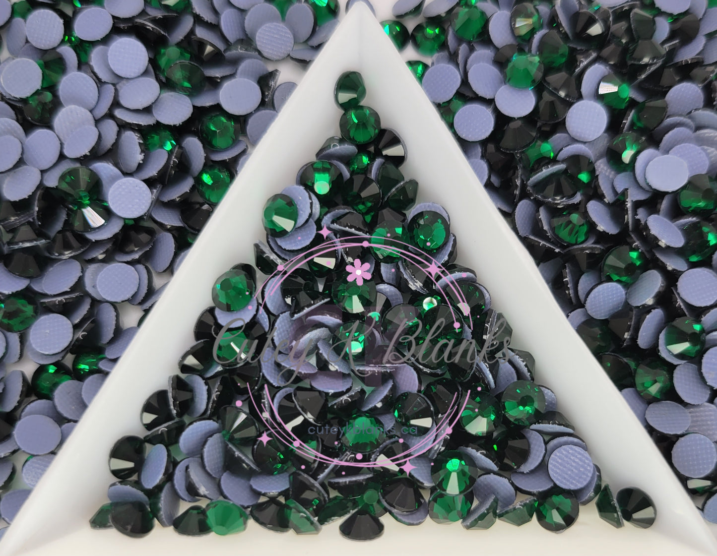 Emerald Glass Hotfix Rhinestones | Shirt rhinestones | Bling 3MM-SS12 | 4MM-SS16 |5MM-SS20 | Apparel Stones