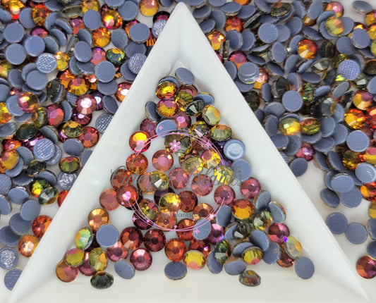 Red Volcanic Glass Hotfix Rhinestones | Shirt rhinestones | Bling 3MM-SS12 | 4MM-SS16 |5MM-SS20 | Apparel Stones