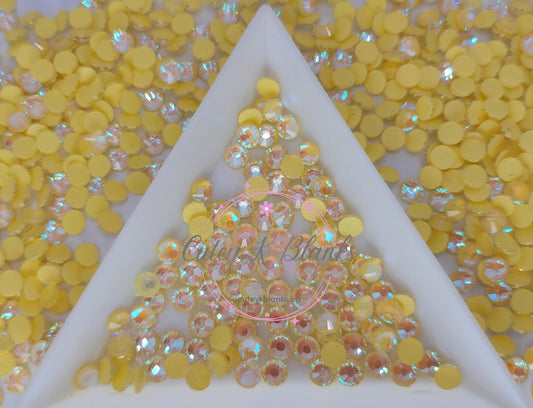 Sparkle Yellow Glass Hotfix Rhinestones | Shirt rhinestones | Bling 3MM-SS12 | 4MM-SS16 |5MM-SS20 | Apparel Stones