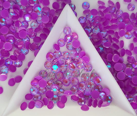 Dark Amethyst Luminous Glass Flatback Rhinestones | Craft rhinestones | Bling 3MM-SS12 | 4MM-SS16 |5MM-SS20 | DIY, Nail Art, Tumbler | 1440 per bag