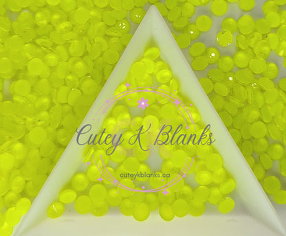 New Citrine Neon Glass Flatback Rhinestones | Craft rhinestones | Bling 3MM-SS12 | 4MM-SS16 |5MM-SS20 | DIY, Nail Art, Tumbler | 1440 per bag