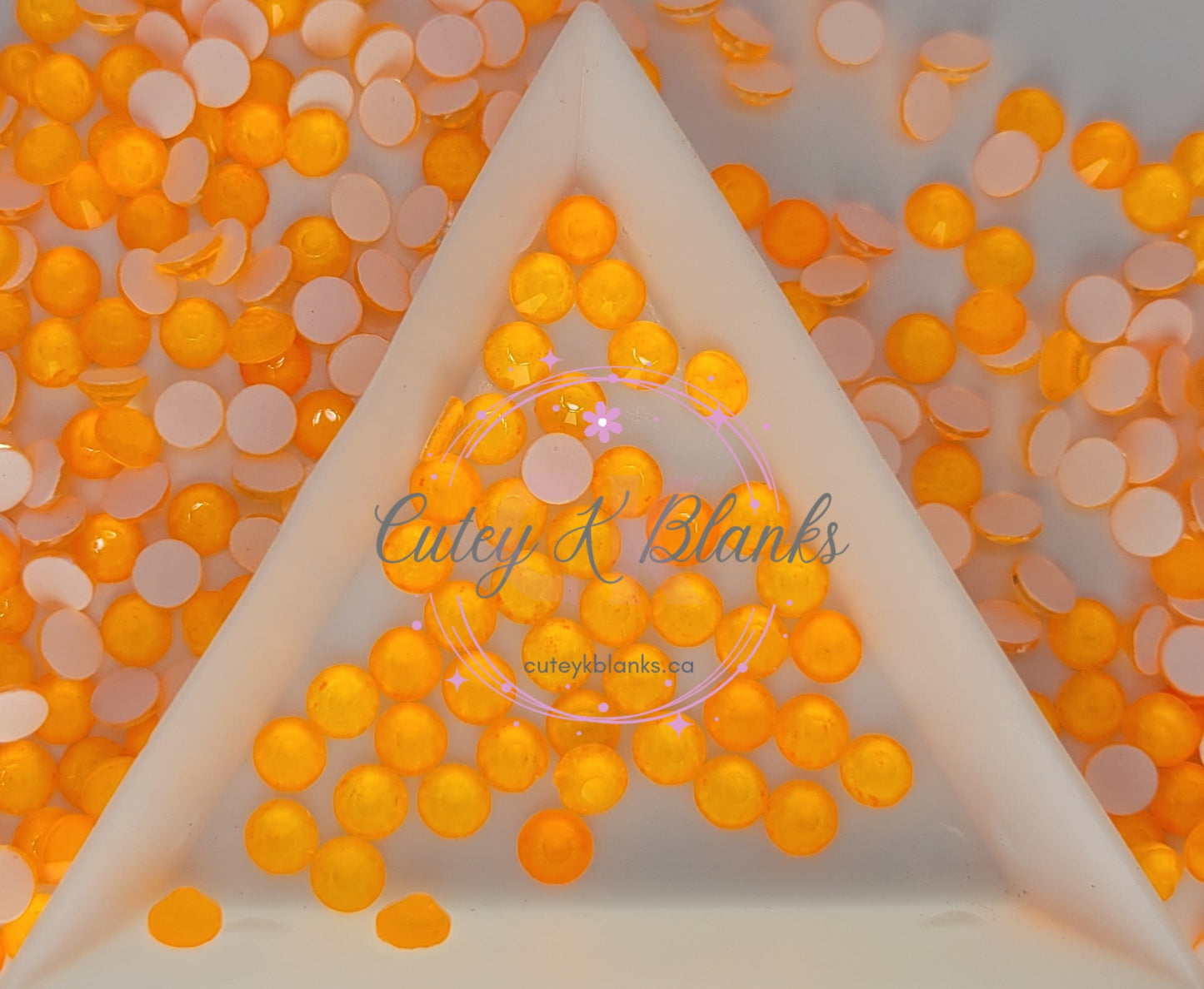 Orange Neon Glass Flatback Rhinestones | Craft rhinestones | Bling 3MM-SS12 | 4MM-SS16 |5MM-SS20 | DIY, Nail Art, Tumbler