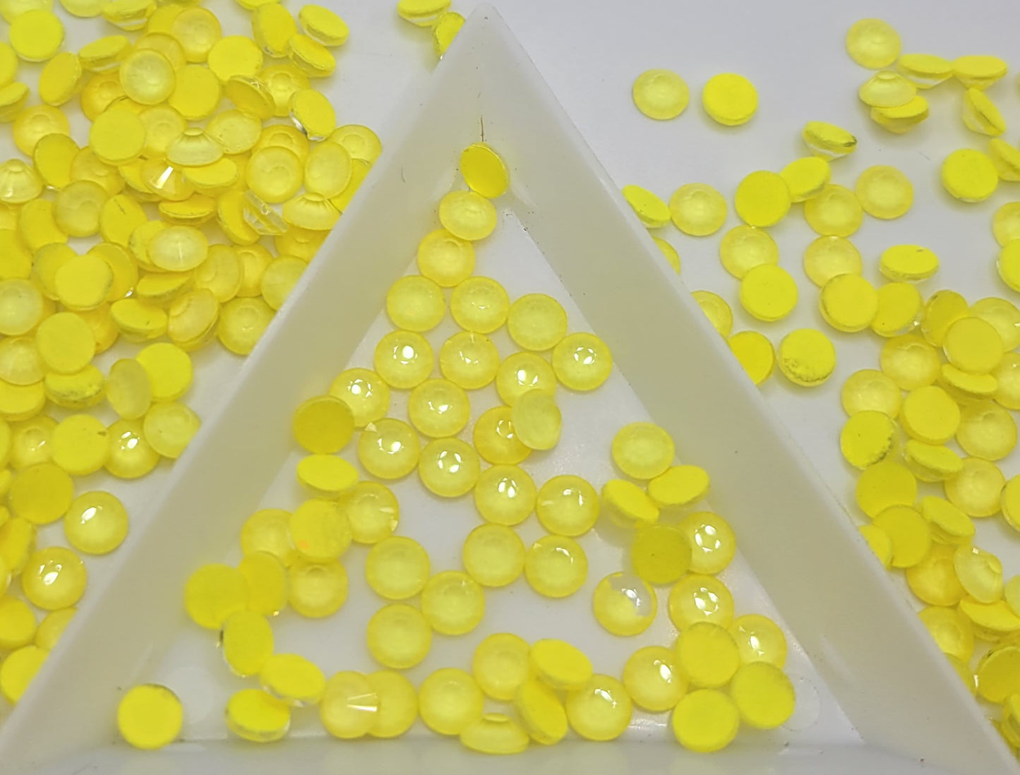 Yellow Rose Neon Glass Flatback Rhinestones | Craft rhinestones | Bling 3MM-SS12 | 4MM-SS16 |5MM-SS20 | DIY, Nail Art, Tumbler | 1440 per bag