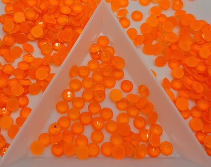 New Orange Neon Glass Flatback Rhinestones | Craft rhinestones | Bling 3MM-SS12 | 4MM-SS16 |5MM-SS20 | DIY, Nail Art, Tumbler | 1440 per bag