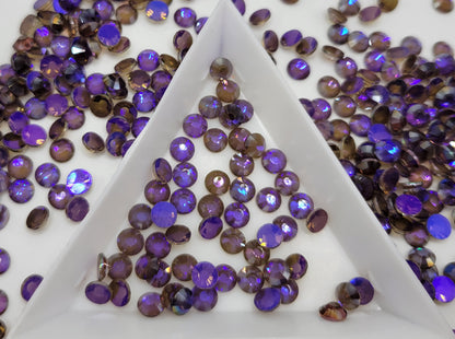 Amethyst Aurora Glass Flatback Rhinestones | Craft rhinestones | Bling 3MM-SS12 | 4MM-SS16 |5MM-SS20 | DIY, Nail Art, Tumbler