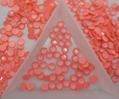 Living Coral Neon Glass Flatback Rhinestones | Craft rhinestones | Bling 3MM-SS12 | 4MM-SS16 |5MM-SS20 | DIY, Nail Art, Tumbler | 1440 per bag