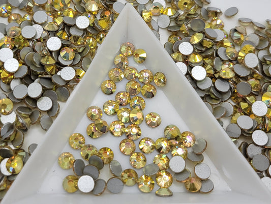 Sunshine Glass Flatback Rhinestones | Craft rhinestones | Bling 3MM-SS12 | 4MM-SS16 |5MM-SS20 | DIY, Nail Art, Tumbler | 1440 per bag