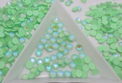 Light Peridot Luminous Glass Flatback Rhinestones | Craft rhinestones | Bling 3MM-SS12 | 4MM-SS16 |5MM-SS20 | DIY, Nail Art, Tumbler