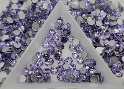 Light Violet Glass Flatback Rhinestones | Craft rhinestones | Bling 3MM-SS12 | 4MM-SS16 |5MM-SS20 | DIY, Nail Art, Tumbler | 1440 per bag