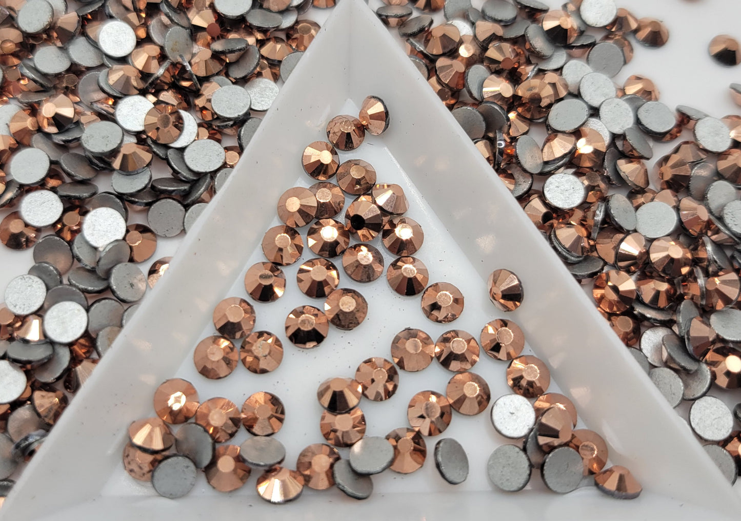 Rose Gold Glass Flatback Rhinestones | Craft rhinestones | Bling 3MM-SS12 | 4MM-SS16 |5MM-SS20 | DIY, Nail Art, Tumbler | 1440 per bag