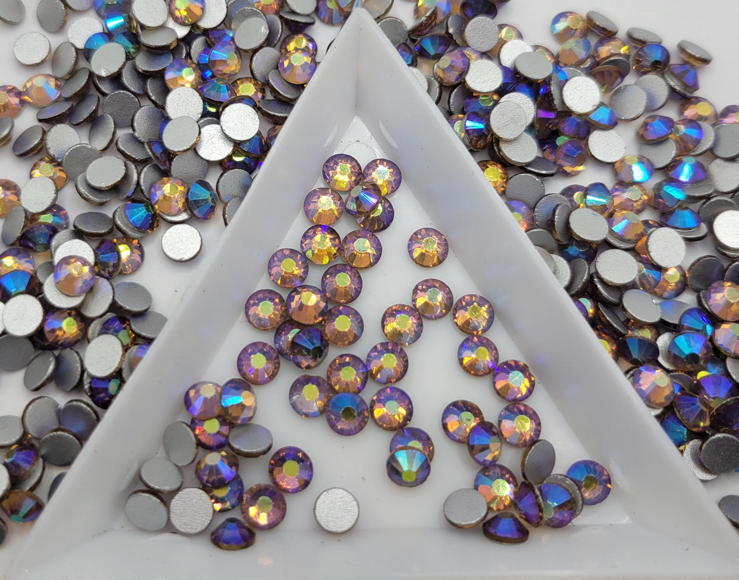 Light Colorado Topaz AB Glass Flatback Rhinestones | Craft rhinestones | Bling 3MM-SS12 | 4MM-SS16 |5MM-SS20 | DIY, Nail Art, Tumbler | 1440 per bag