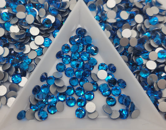 Capri Blue Glass Flatback Rhinestones | Craft rhinestones | Bling 3MM-SS12 | 4MM-SS16 |5MM-SS20 | DIY, Nail Art, Tumbler