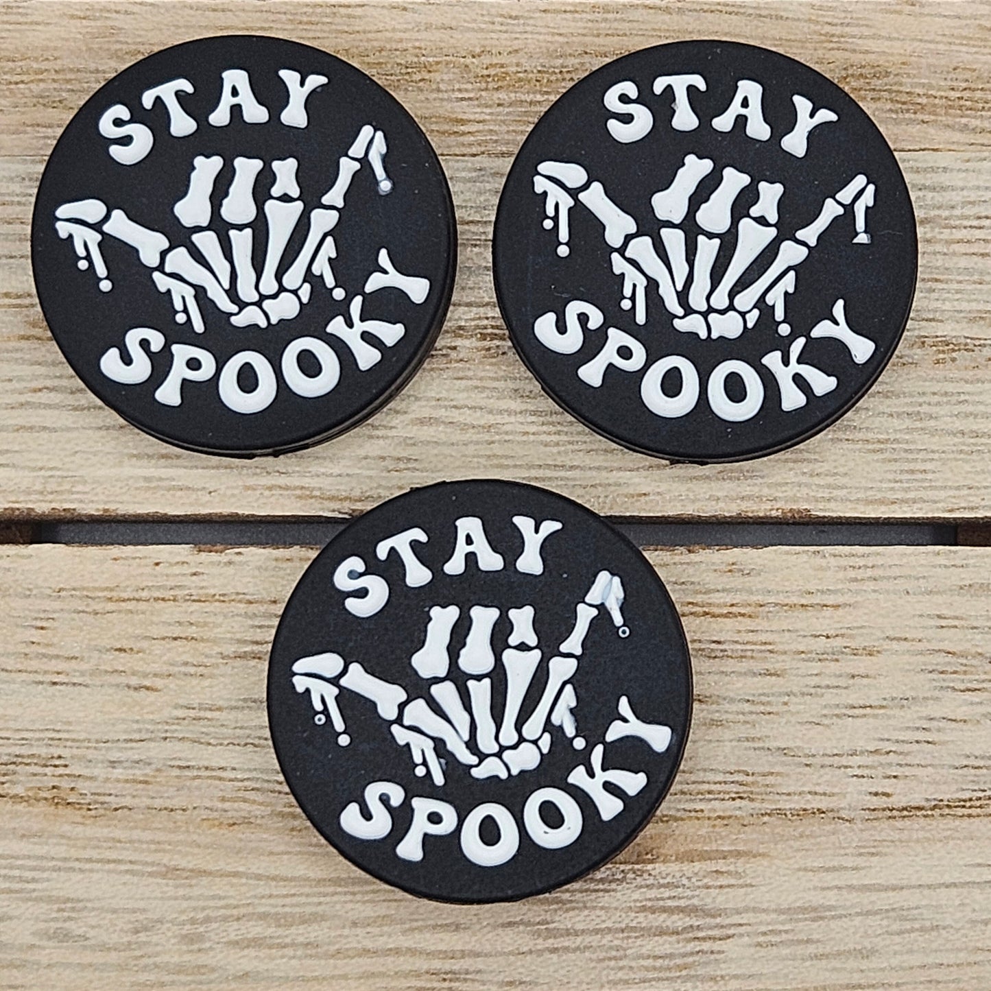 Silicone Focal Beads: Stay spookie | Cartoon Beads | DIY Craft Beads | Beads for wristlets, pens, keychains