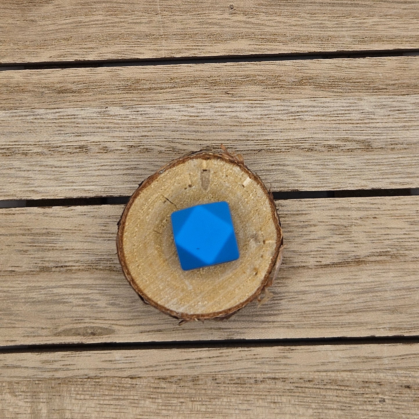 Hexagon Silicone Bead - 14mm - SKY BLUE