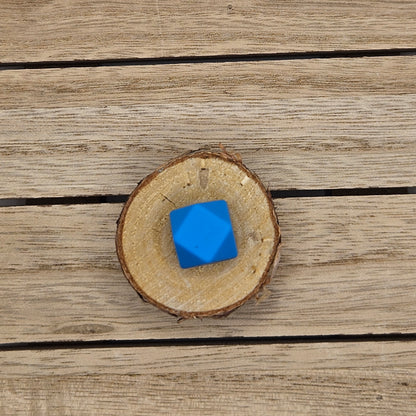 Hexagon Silicone Bead - 14mm - SKY BLUE