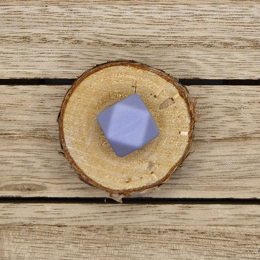 Hexagon Silicone Bead - 14mm - LAVENDER FOG
