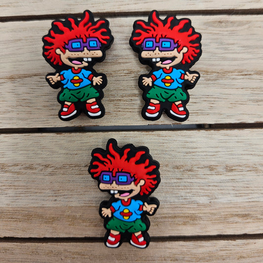 Silicone Focal Beads: Red Hair Child | Cartoon Beads | DIY Craft Beads | Beads for wristlets, pens, keychains