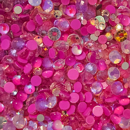 Glass Flatback Rhinestones:  Barbie's Dream House Mix