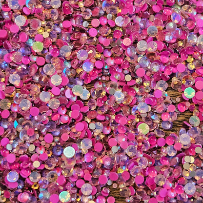 Glass Flatback Rhinestones:  Barbie's Dream House Mix