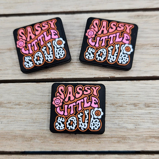 Silicone Focal Beads: Sassy Little Soul | Cartoon Beads | DIY Craft Beads | Beads for wristlets, pens, keychains