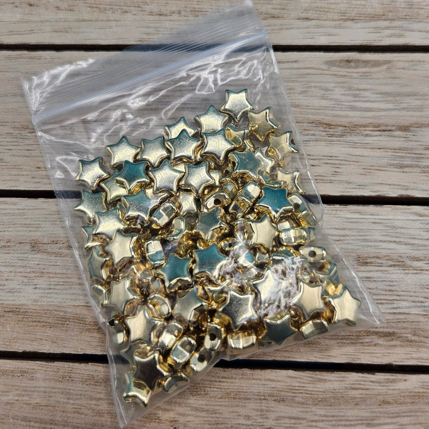 Gold Mini Stars | Acrylic mini stars for bracelets | friendship bracelet beads | bead accessories