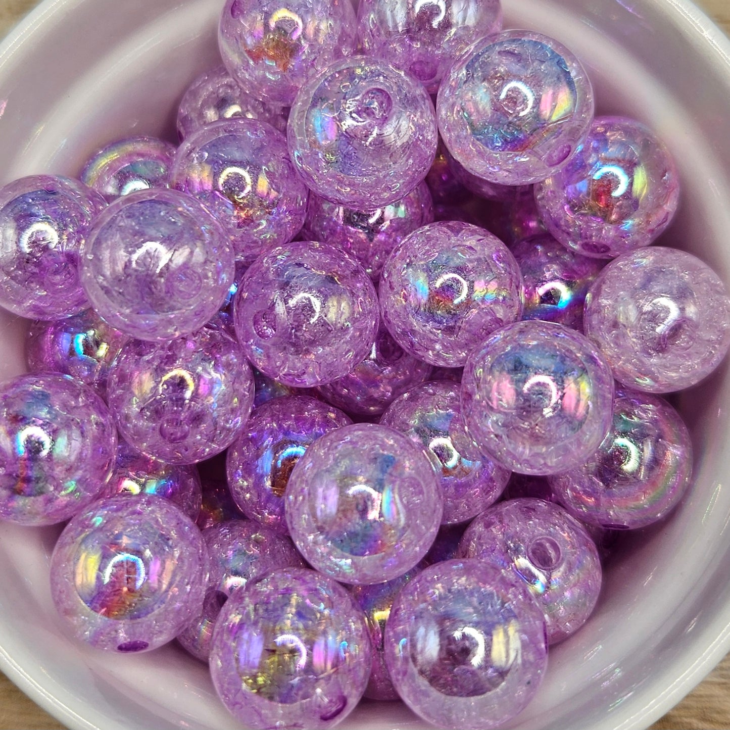 16mm Glittery Glassy Acrylic Beads | beads for pens | glitter acrylic beads for wristlets