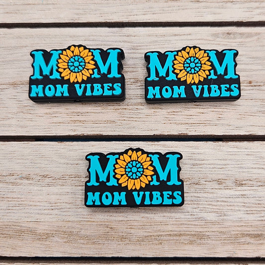 Silicone Focal Beads: Mom Vibes | Cartoon Beads | DIY Craft Beads | Beads for wristlets, pens, keychains