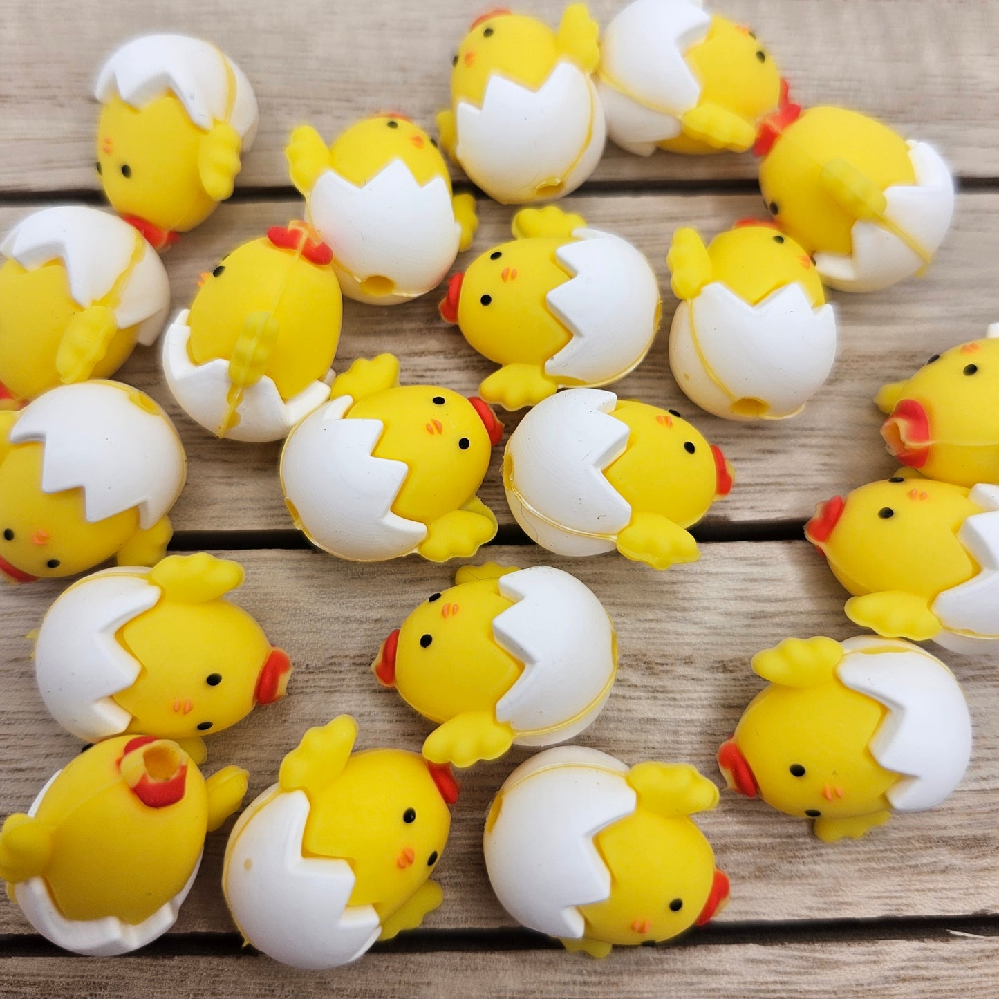 Silicone Focal Beads: 3D Chick | Cartoon Beads | DIY Craft Beads | Beads for wristlets, pens, keychains