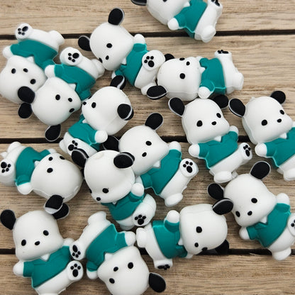 Silicone Focal Beads: 3D Dog | Cartoon Beads | DIY Craft Beads | Beads for wristlets, pens, keychains