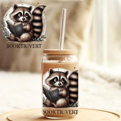 Tumbler Cup Wrap 16oz UV DTF Crystal Sticker: Booktrovert UVDTF100403