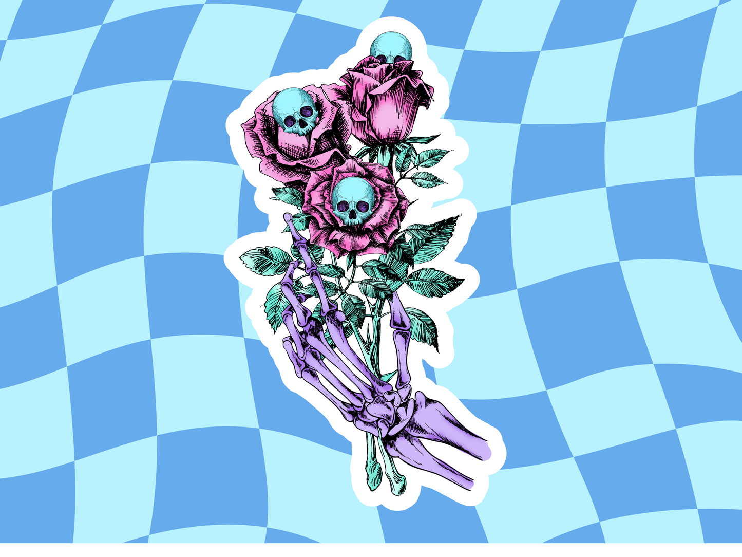 Cute Halloween Sticker | Halloween Sticker | Roses | Purple Roses | Glossy sticker | gift for halloween, kids, children DS100236