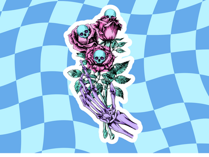 Cute Halloween Sticker | Halloween Sticker | Roses | Purple Roses | Glossy sticker | gift for halloween, kids, children DS100236