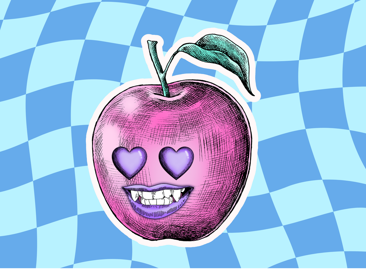 Cute Halloween Sticker | Halloween Sticker | apple | Glossy sticker | gift for halloween, kids, children DS100243