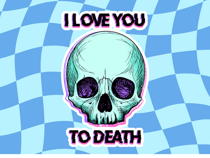 Cute Halloween Sticker | Halloween Sticker | to death | Glossy sticker | gift for halloween, kids, children DS100242