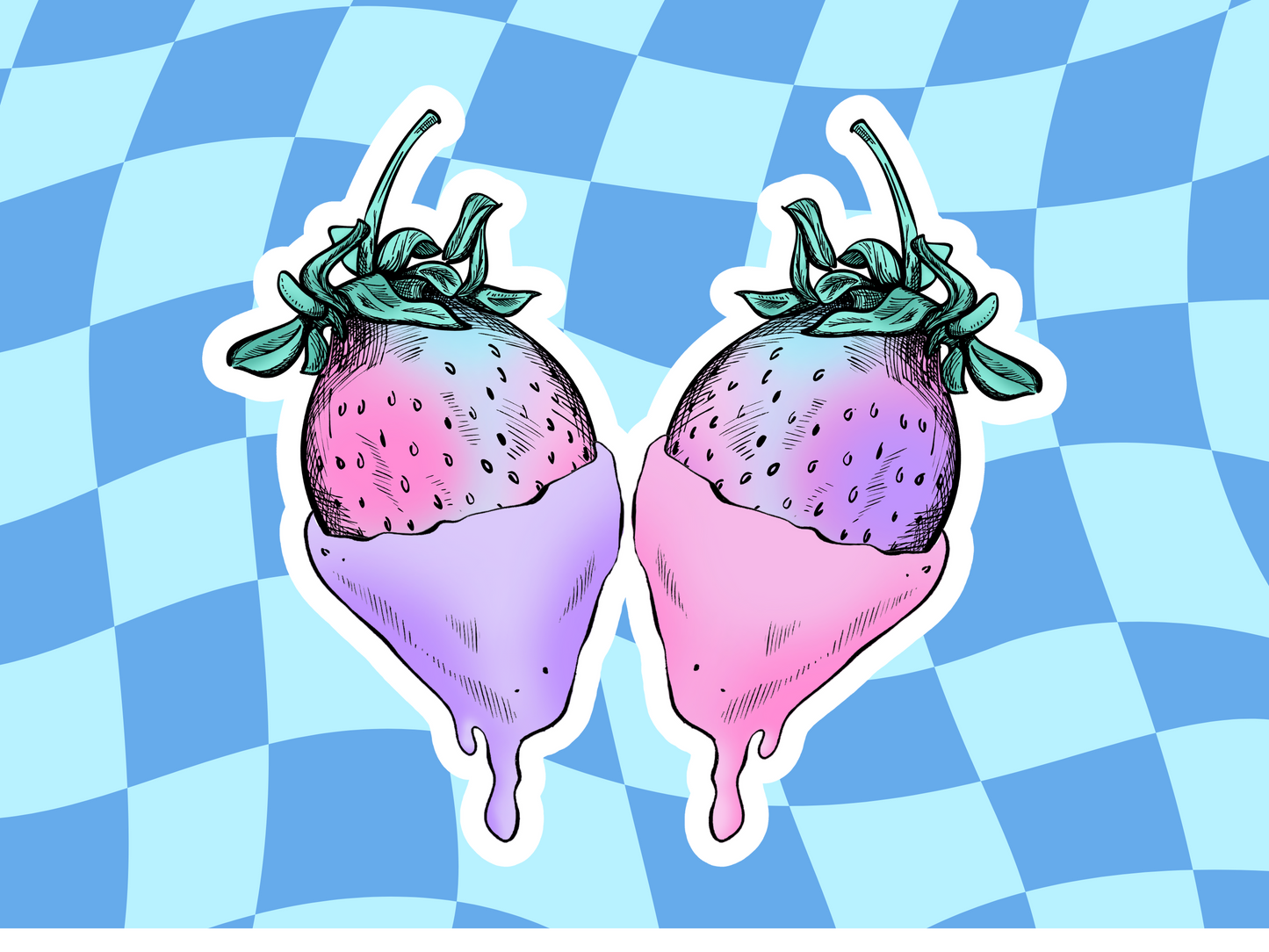 Cute Halloween Sticker | Halloween Sticker | strawberry | Glossy sticker | gift for halloween, kids, children DS100244