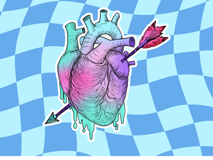 Cute Halloween Sticker | Halloween Sticker | Heart| Purple Heart | Glossy sticker | gift for halloween, kids, children DS100237