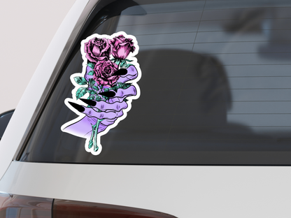 Cute Halloween Sticker | Halloween Sticker | Roses | Purple Roses | Glossy sticker | gift for halloween, kids, children DS100235