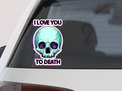 Cute Halloween Sticker | Halloween Sticker | to death | Glossy sticker | gift for halloween, kids, children DS100242