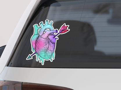 Cute Halloween Sticker | Halloween Sticker | Heart| Purple Heart | Glossy sticker | gift for halloween, kids, children DS100237