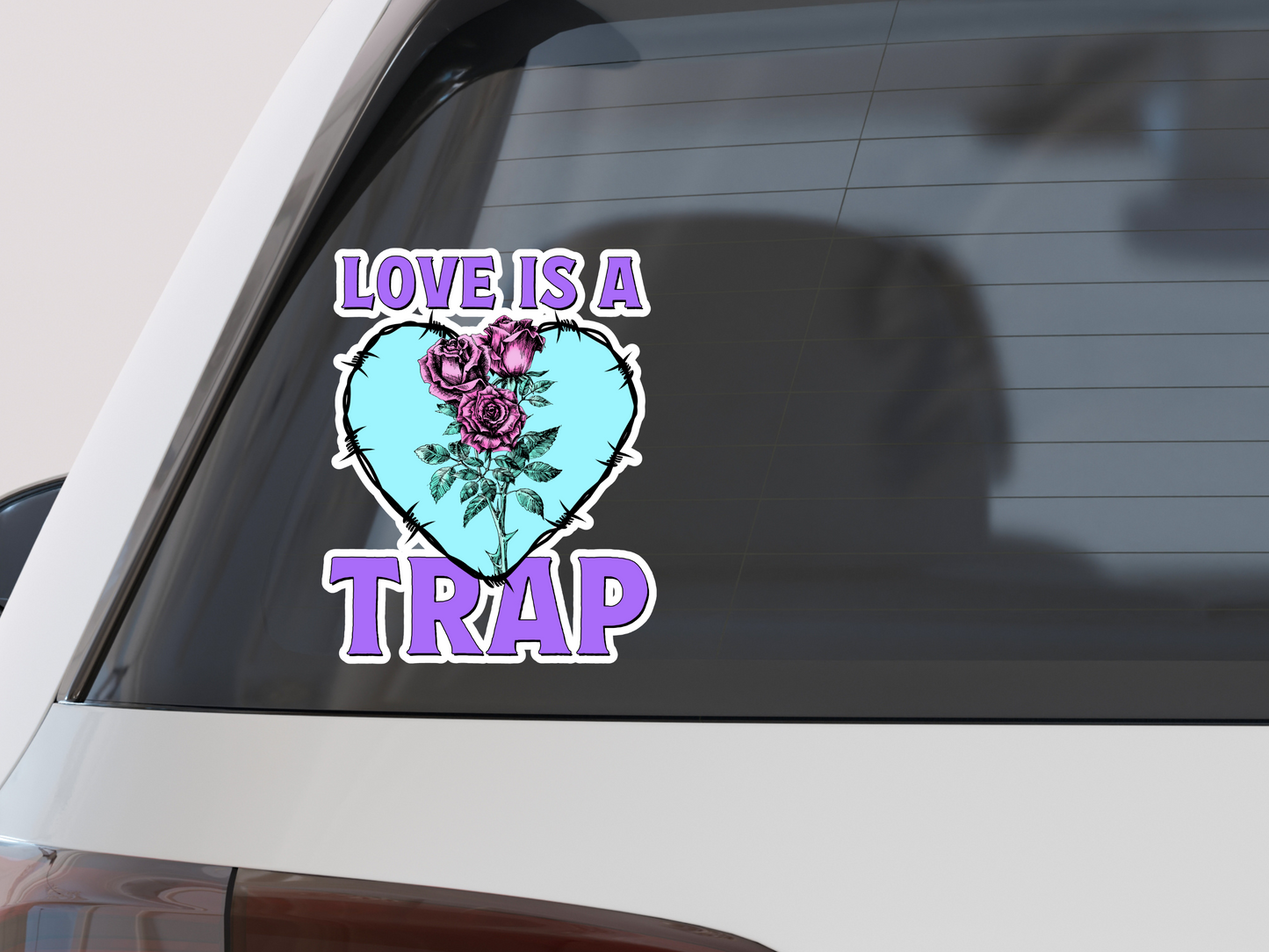 Cute Halloween Sticker | Halloween Sticker | Love is a trap | Glossy sticker | gift for halloween, kids, children DS100238